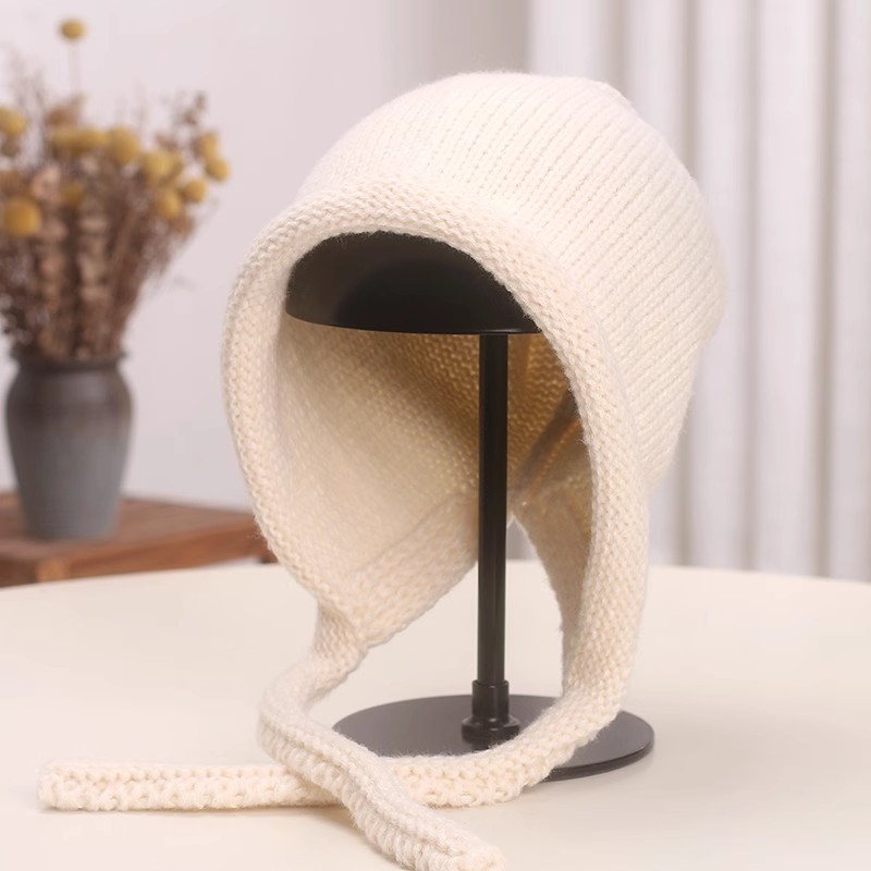 日系时尚毛线帽保暖护耳