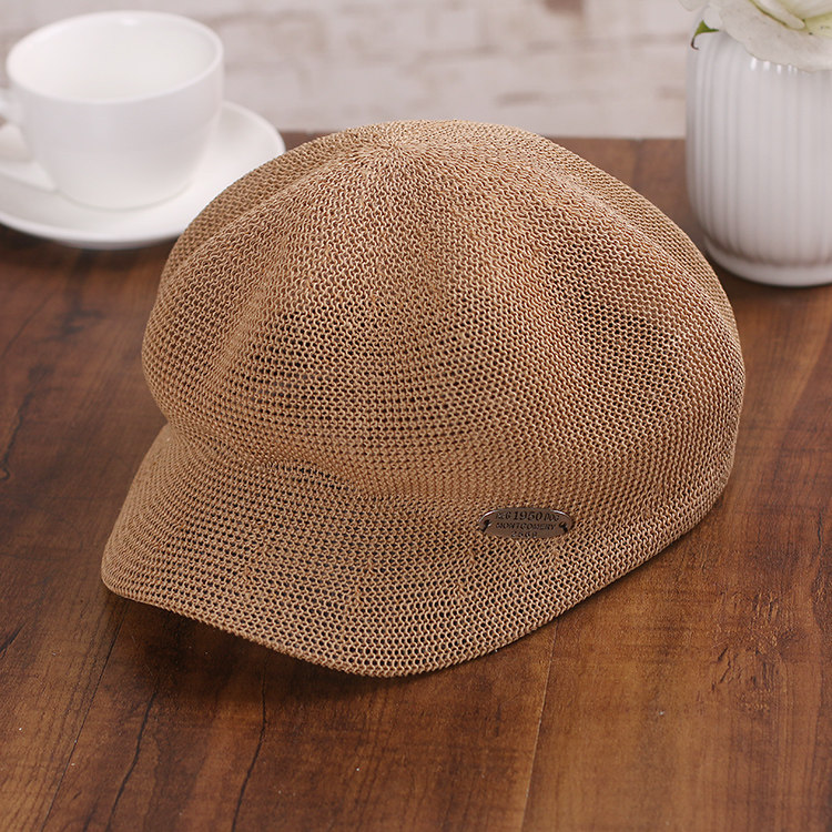 帽子女夏天韩版百搭贝雷帽子出游遮阳帽防晒鸭舌八角帽草帽网帽潮