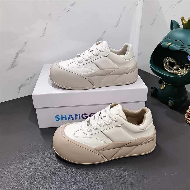 亏本清仓 35码 大头丑萌厚底真皮小白鞋女时尚百搭休闲面包鞋潮女,女鞋,时尚休闲鞋,淘宝优惠券,粉丝福利购,淘宝优惠卷