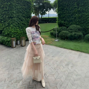 南法风轻奢高级感上海外滩刺绣针织衫25秋冬重磅网红洋气套头毛衣