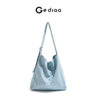 格调studio日系洗水布牛仔包包通勤早八单肩包大容量慵懒风托特包