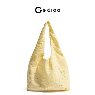 格调studio韩系小清新帆布包包多巴胺刺绣手提包大容量百搭单肩包