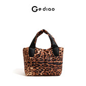 格调studio复古轻奢羽绒豹纹女包2025秋冬新款 手提包高级感单肩包