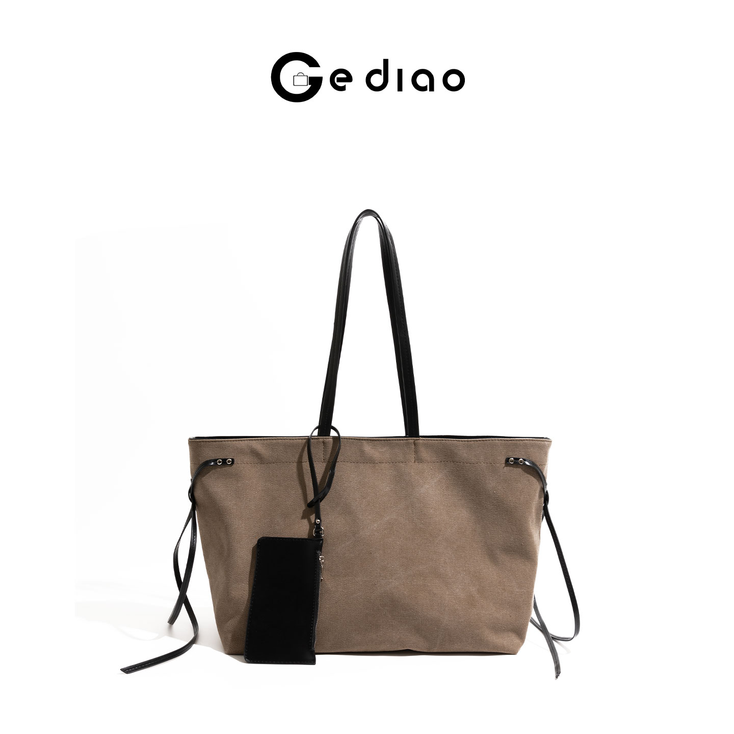 日系极简小众高级感帆布包包复古