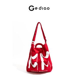 格調(diào)studio韓系帆布紅色包包通勤大容量手提包電腦包慵懶風(fēng)托特包