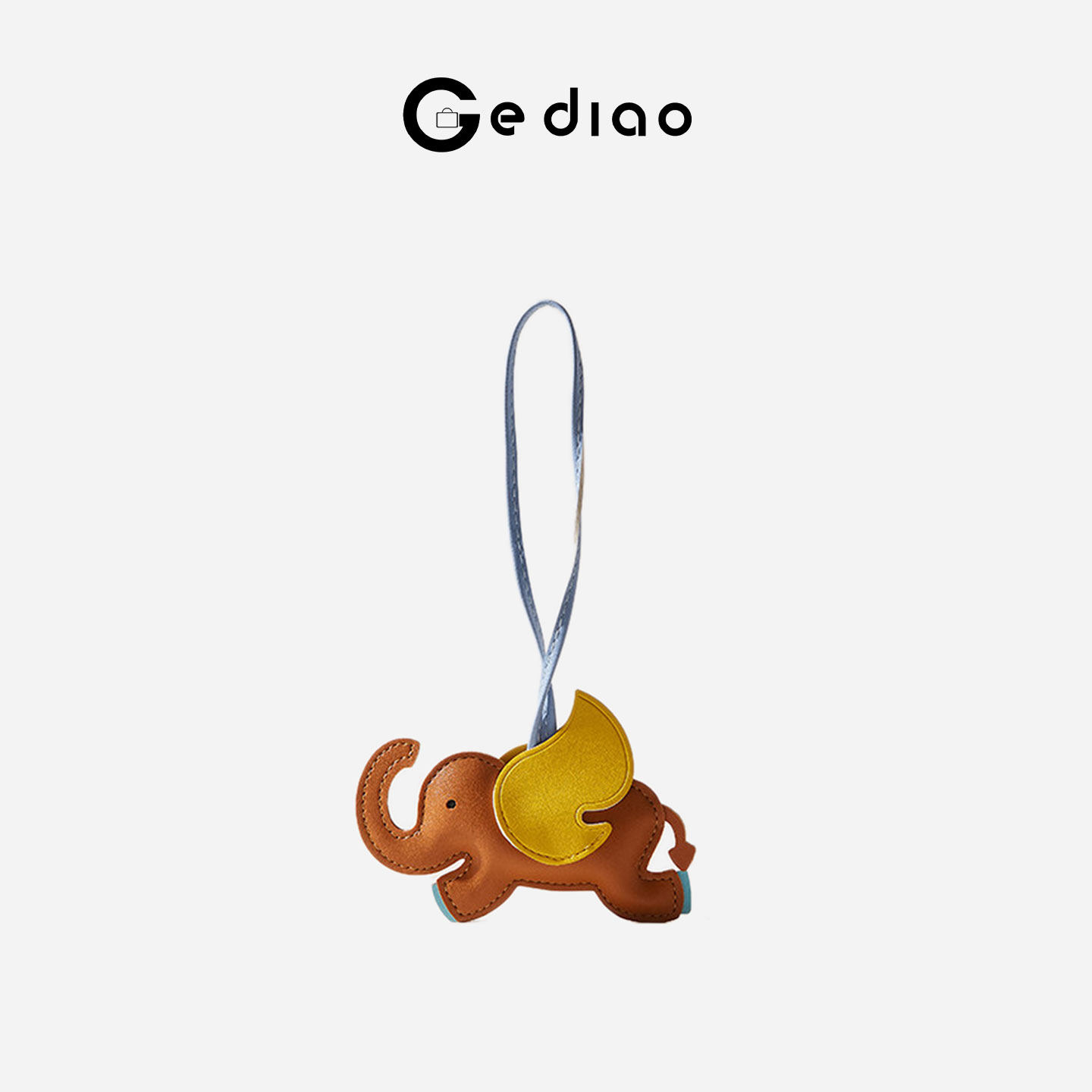 可爱俏皮皮革小飞象包包挂件挂饰图片