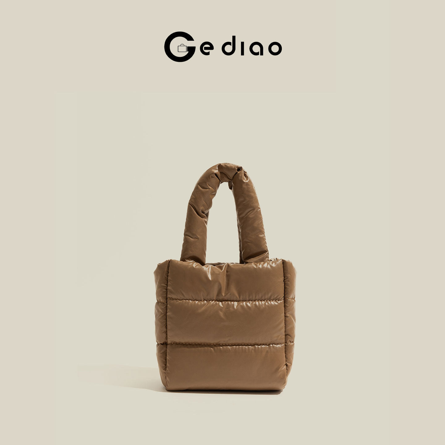 格调studio复古纯色夹棉棉服包包2025冬季羽绒手提包慵懒风单肩包,箱包皮具/热销女包/男包,托特包,淘宝优惠券,粉丝福利购,淘宝优惠卷