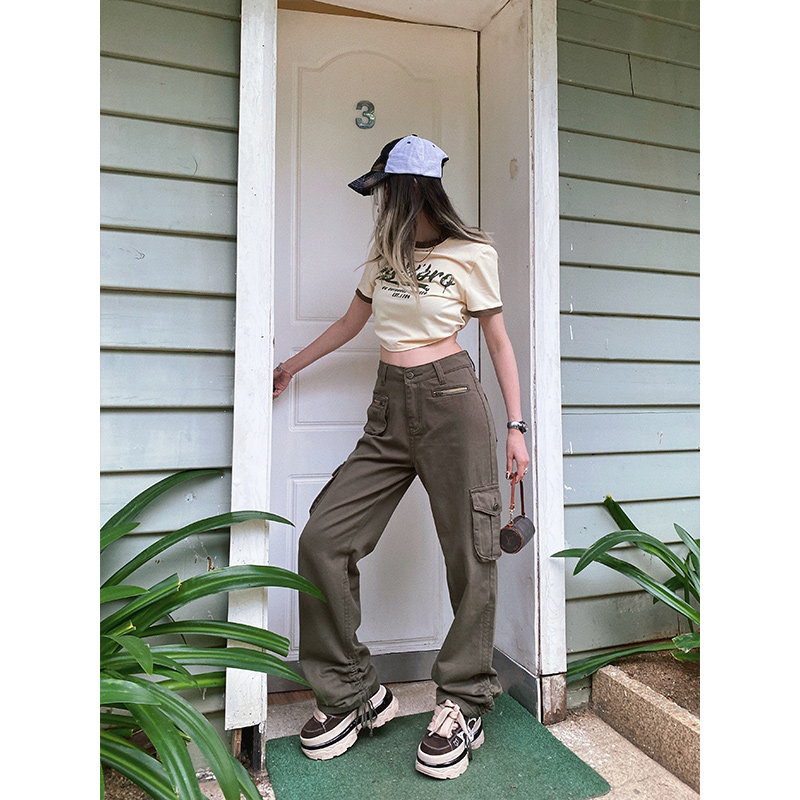 BeerBro American style Retro Paige Straight Casual pants Europe and America street Multiple pockets hiphop Overallsin the Women's clothing/Boutique , Pants , Casual pants  category - from Buy2taobao.com to provide professional Taobao agent buy service