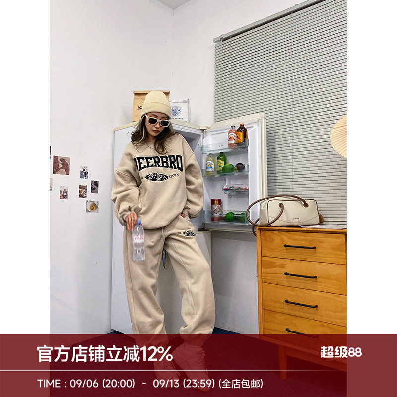 beerbro美式运动裤子套装潮图片