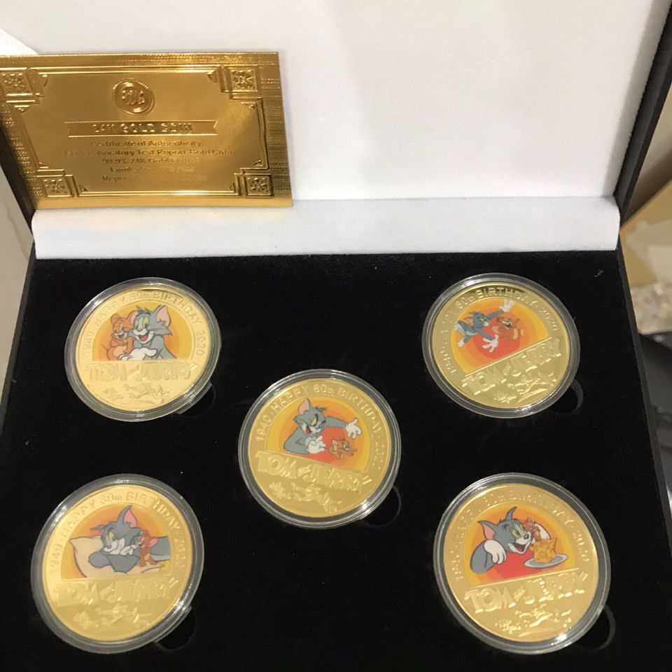 新品猫和老鼠收藏纪念币美式怀旧卡通收藏手办纪念币纪念钞收藏