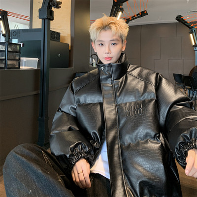 冬季美式情侣羽绒服钢印鳄鱼纹