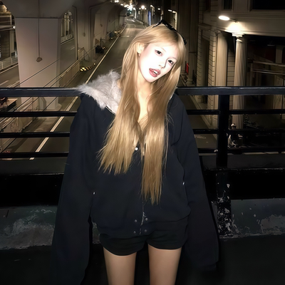 美式cleanfit情侣座山雕羽绒棉服