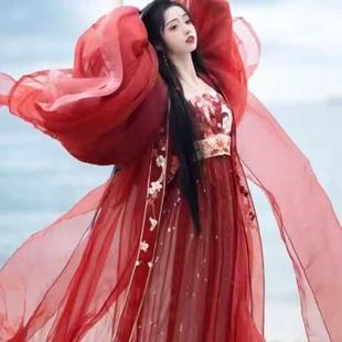 【九尾】原创神话系列重工唐朝刺绣大袖衫诃子裙春秋冬季汉服女