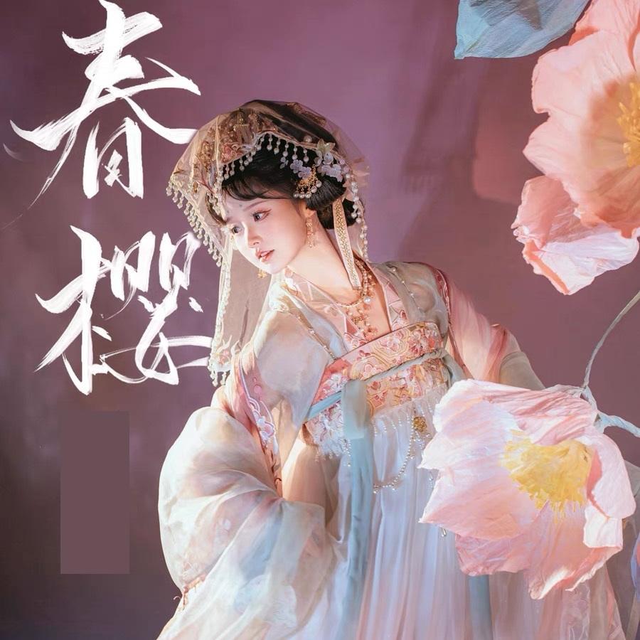 2024新款【春樱】汉服女重工刺绣齐胸襦裙大袖衫套装日常超仙春夏