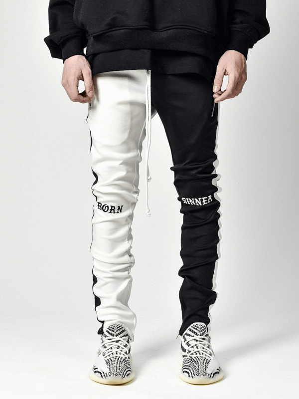 2021 Amazon wish foreign trade Europe and the United States Sports slim quick sell men's color matching hip hop casual pants