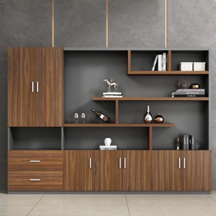 办公室文件柜木质老板背景资料柜档案柜书柜带锁柜子储物柜收纳柜