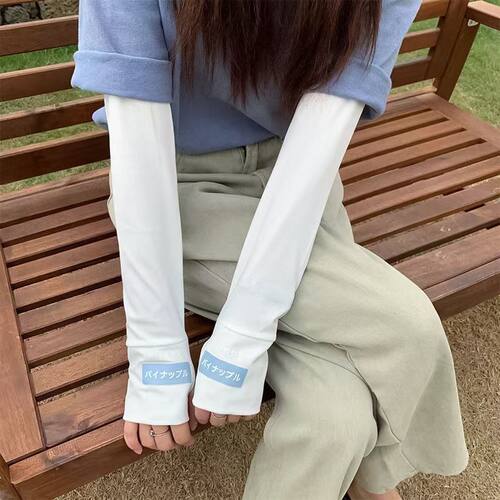 冰袖防紫外线冰丝防晒袖套女夏季手护臂开车遮阳骑行薄款透气