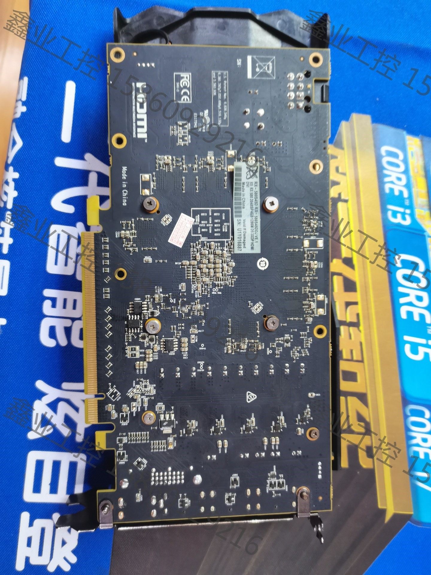 xfx/讯景 rx580 4g 黑狼  坏卡  开机通电