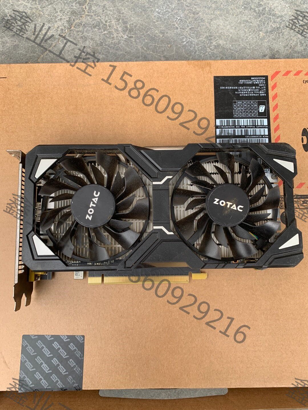 原装拆机索泰gtx1060 3g 毁灭者 各功能完好 测试o
