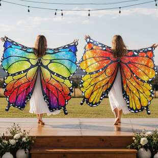 成人精灵翅膀仙气蝴蝶背饰 幼儿园亲子活动道具 年会跳舞走秀演出