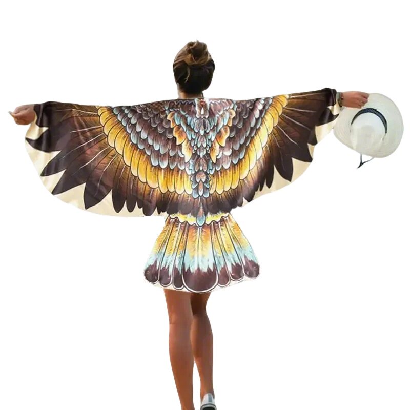 成人老鹰大翅膀背饰小鸟表演道具凤凰小学生团建运动会亲子万圣节