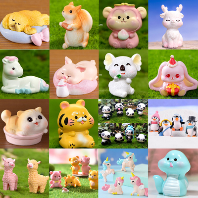 小动物公仔桌面装饰摆件