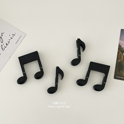 黑色钢琴谱乐谱夹子音符造型小夹子晾晒夹防风夹食品封口夹文件夹