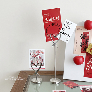 不锈钢席位卡架酒店餐厅自助餐婚礼桌卡架宴会桌牌号码名片插卡