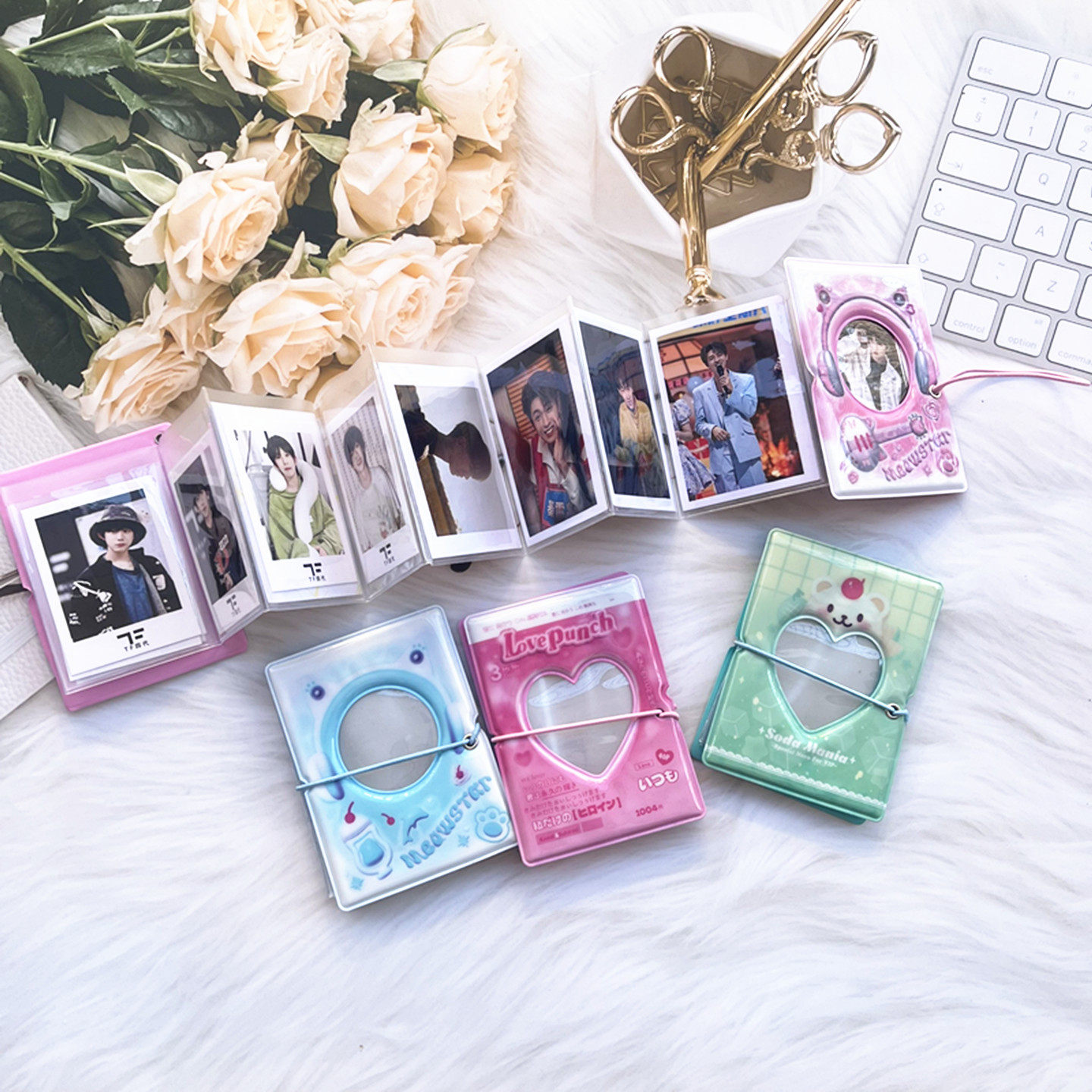 掌中宝风琴风格拍立得mini小3寸插页式相册ins追星小卡名片电