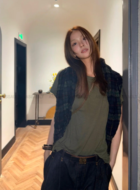 ASSAULT aw26亚麻棉混纺清爽T-shirt纯色经典短袖
