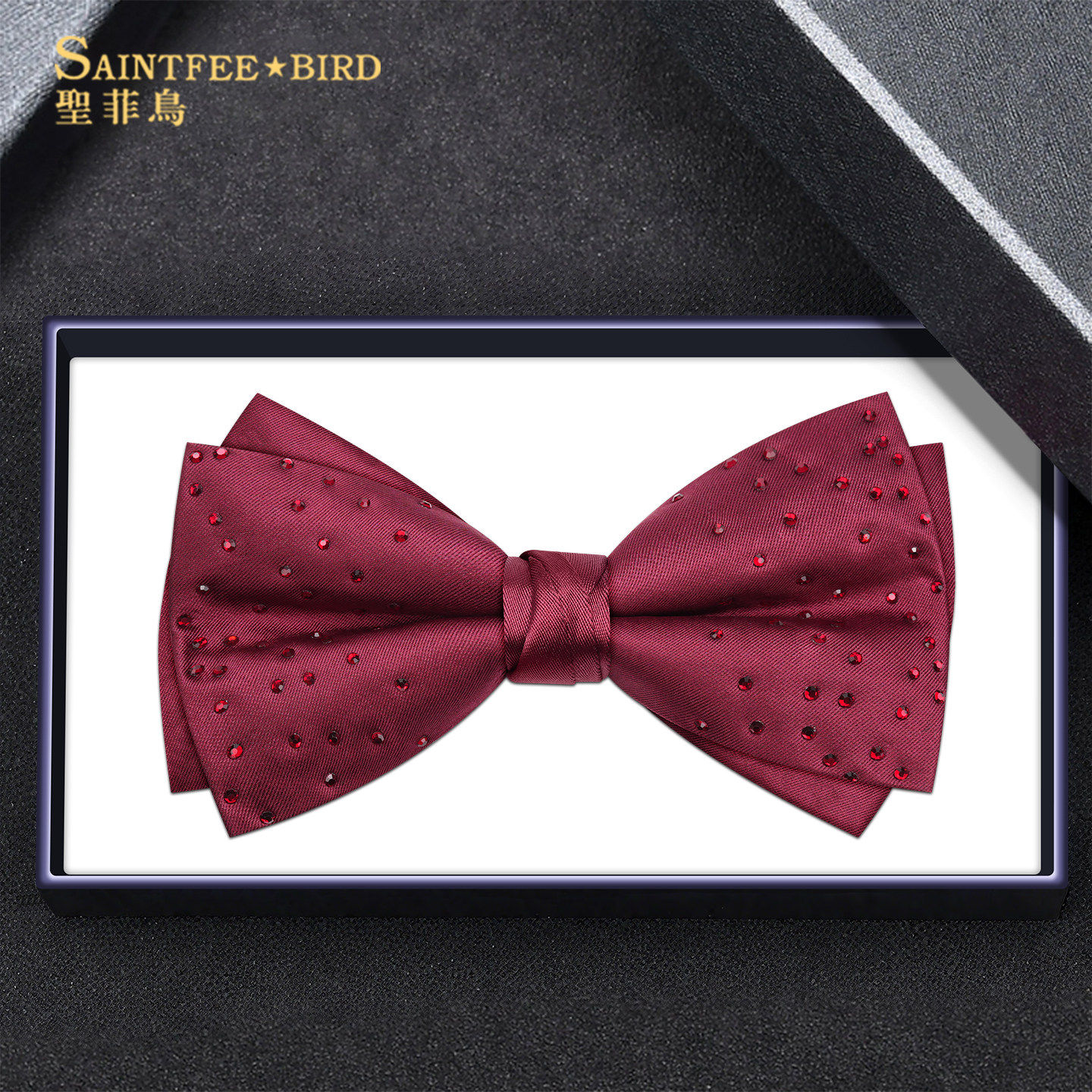 酒红色钻领结男正装双层结婚新郎伴郎婚礼高档正装衬衫宴会蝴蝶结,服饰配件/皮带/帽子/围巾,领结,淘宝优惠券,粉丝福利购,淘宝优惠卷