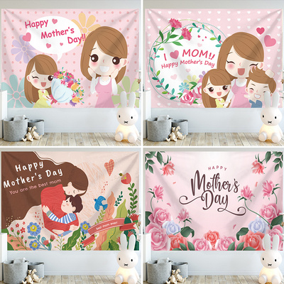 新款母亲节节假日挂布ins北欧风