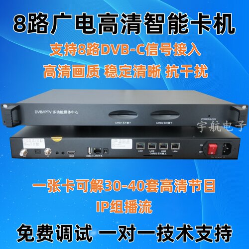 广电信号高清小卡机八路八频点