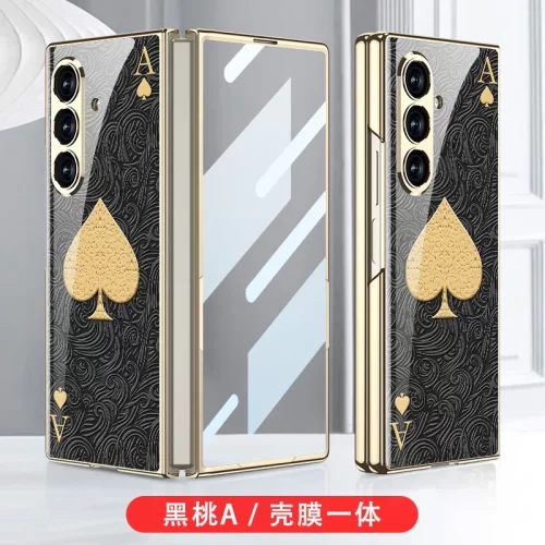折叠手机壳适用三星 zfold7钢化玻璃壳fold7壳膜一体商务全包翻盖