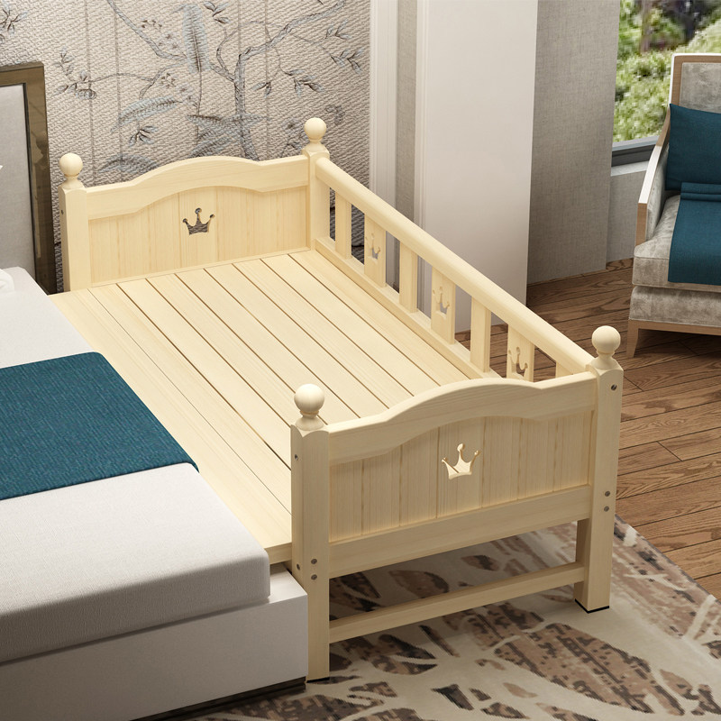 solid wood Children bed guardrail Widen Yanbian Mosaic single bed boy baby baby Little bedin the Residential furniture , Beds , Children's beds  category - from Buy2taobao.com to provide professional Taobao agent buy service