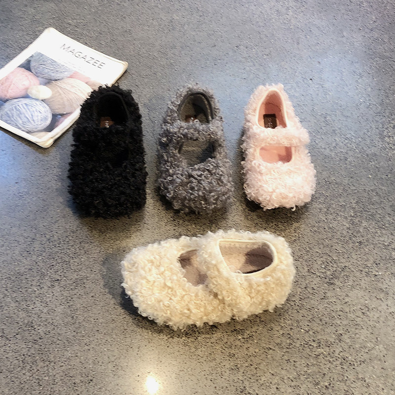 网红内增高浅口毛毛鞋2025年冬季新款舒适羊羔毛一字带玛丽珍单鞋,女鞋,毛毛鞋,淘宝优惠券,粉丝福利购,淘宝优惠卷