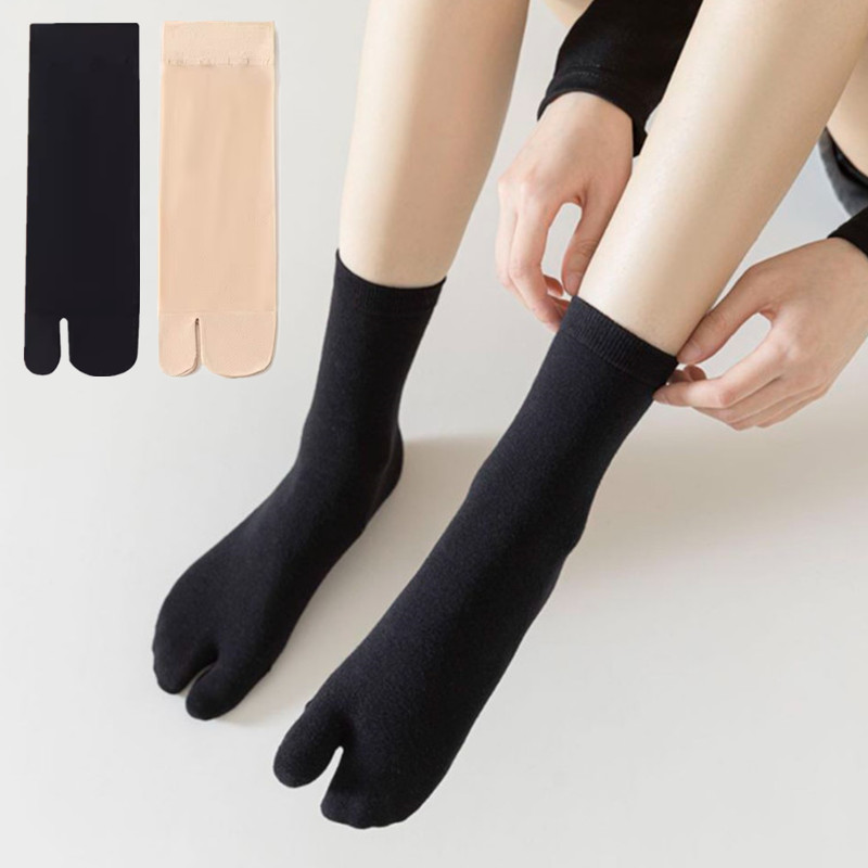 男女夏季薄款二趾丝袜肤色