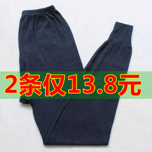 男士 线裤 秋裤 单件全棉深裆加肥加大秋裤 中老年高腰宽松打底裤 大码
