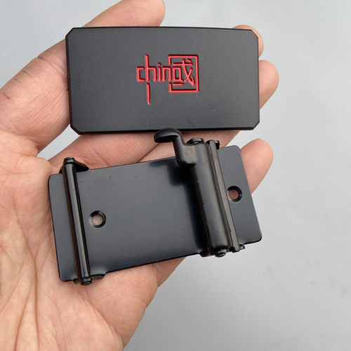 男无牙自动扣头内穿式无孔皮带扣