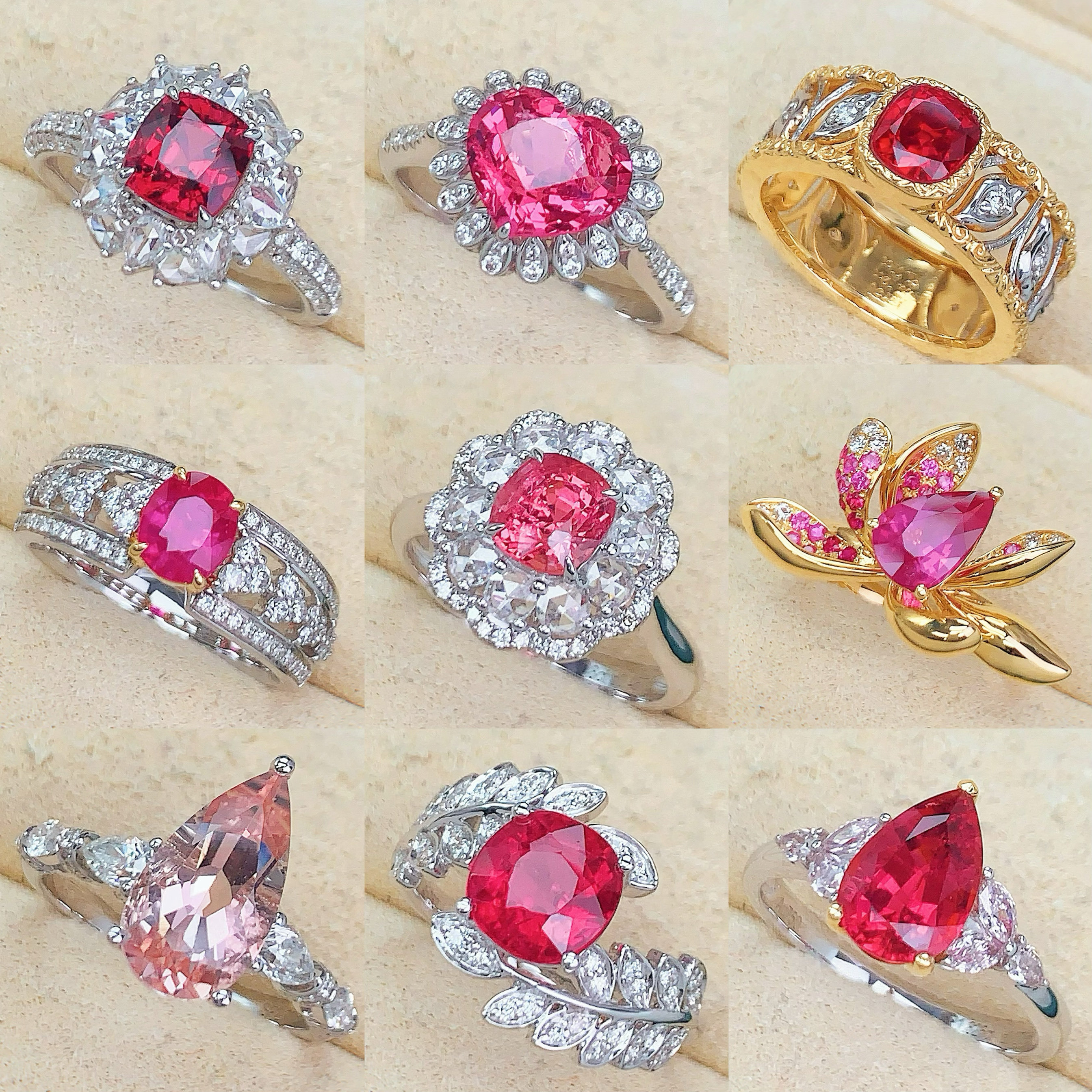 新品红宝石珠宝天然卢比莱碧玺戒手饰