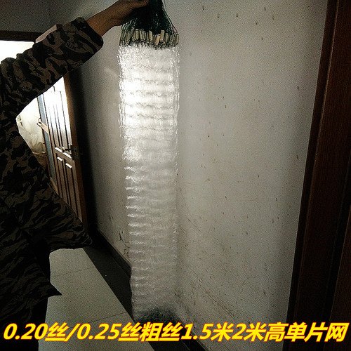 加粗甲鱼网单层网进口丝单层鱼网