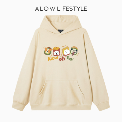 【正品】ALOW LIFESTYLE生活系列 2025秋冬爆款印花连帽卫衣外套