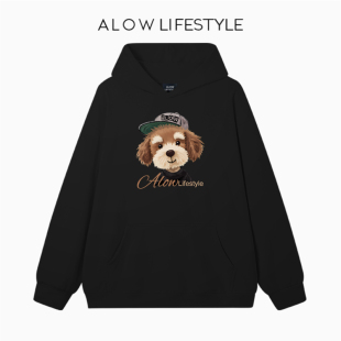 2025秋冬爆款 LIFESTYLE生活系列 ALOW 印花连帽卫衣外套 正品