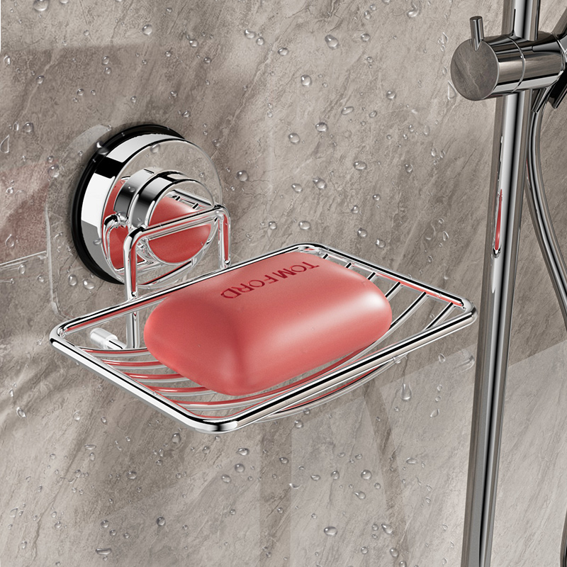 不锈钢肥皂架吸盘壁挂式