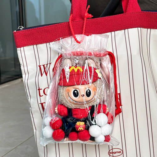 拉布布锦囊遛娃包透明防尘