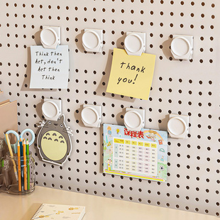 洞洞板配件磁吸夹子珐琅板墙面通用强力吸铁冰箱贴文具票据便签夹