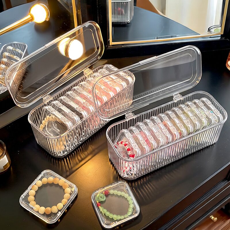 水晶手串收纳盒文玩手镯饰品专用防尘防氧化亚克力透明手链首饰盒