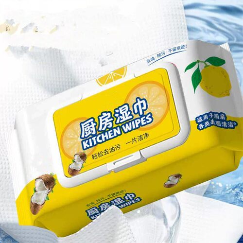 厨房湿巾去油去污家用油烟机清洁去油污湿纸巾抹布灶台清洁湿巾