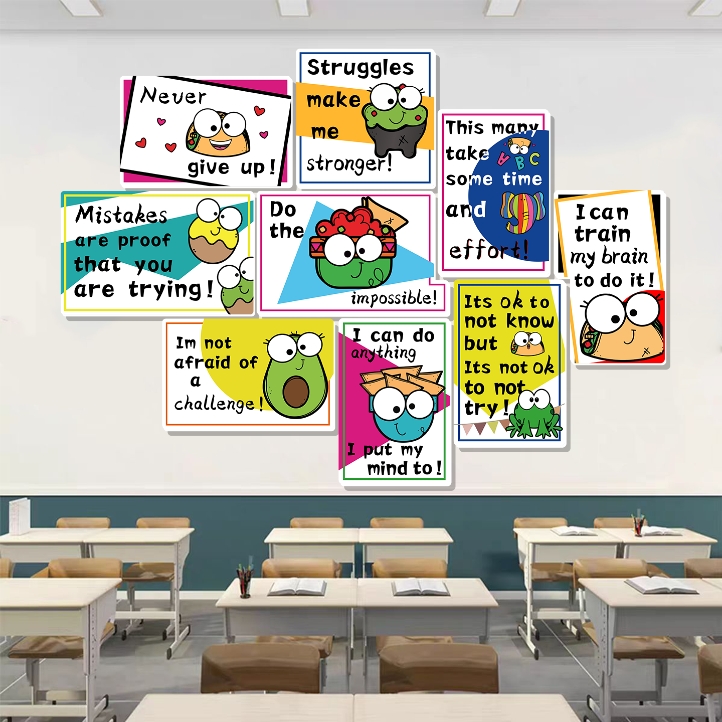 少儿英语角班级文化启蒙工作教室布置装饰墙面贴标语培训机构环创,家居饰品,文化墙贴,淘宝优惠券,粉丝福利购,淘宝优惠卷