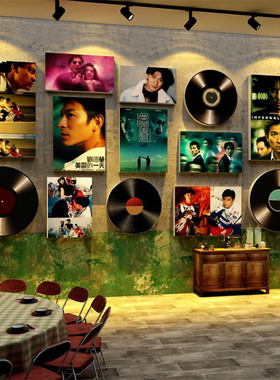 复古港风明星海报网红打卡墙面装饰餐饮火锅烧烤店8090怀旧老物件